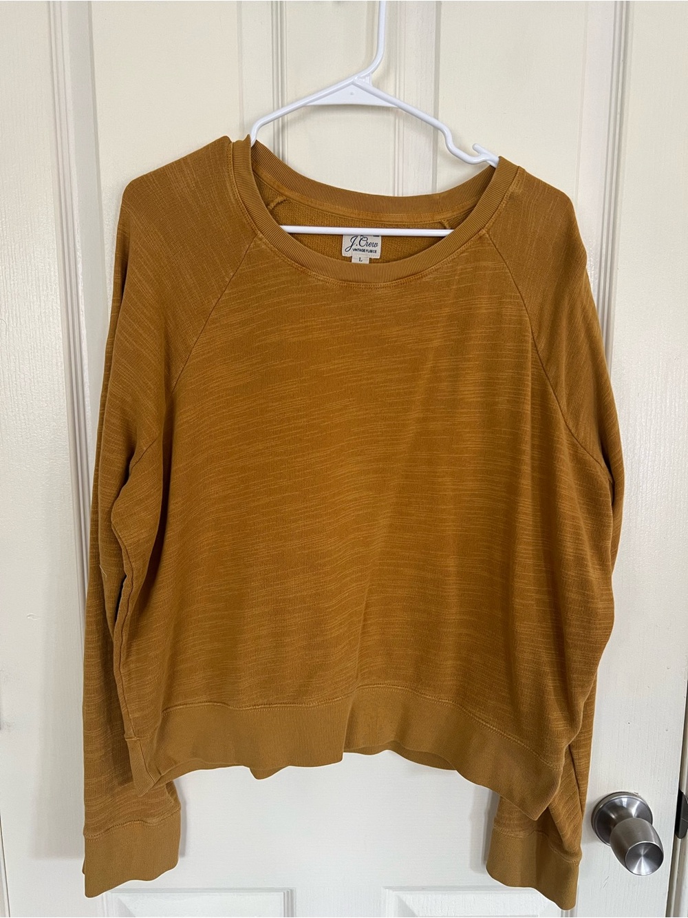 J.Crew Vintage Fleece Cotton Sweatshirt Mustard Gold Large